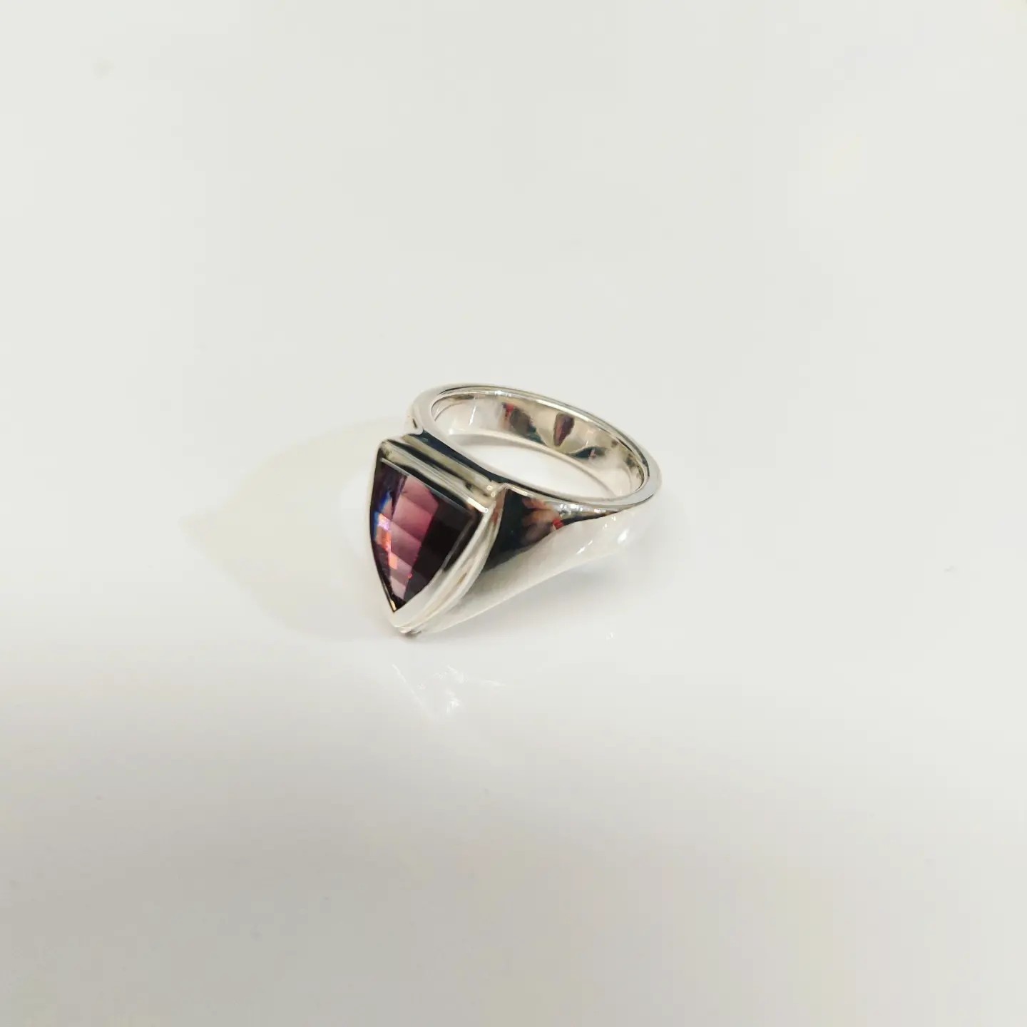 Création cliente 2 argent et rhodolite Création cliente 2 argent et rhodolite
