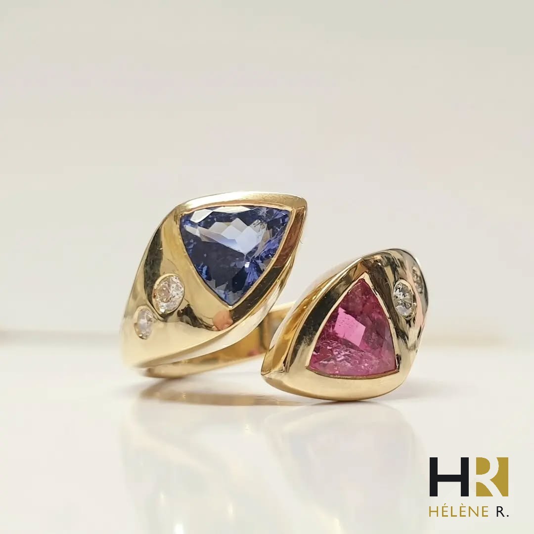 Diane Ulysse Bague or DIAMANT TOURMALINE TANZANITE Diane Ulysse Bague or DIAMANT TOURMALINE TANZANITE