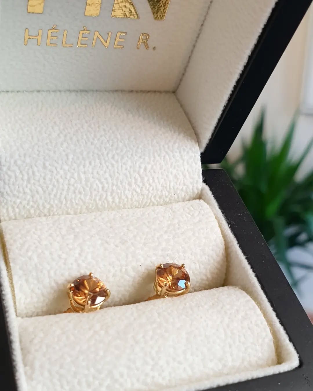 Boucles oreilles Zircon Cognac Boucles oreilles Zircon Cognac